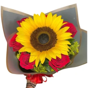 ramo de girasol con rosas en cali ref 37