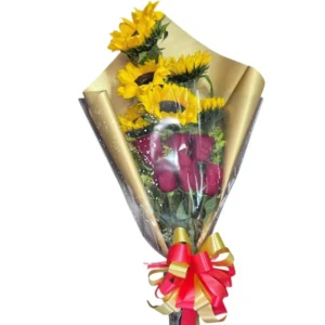 ramo de girasoles y rosas en cali ref 31