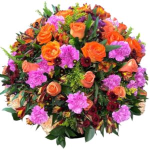flores en cali: arreglo floral en bombonera de vidrio ref 9