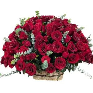 flores en cali: arreglo de 200 rosas con eucalipto ref 3