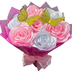 Ramo de Rosas Eternas en Cali + Mariposas ref 59