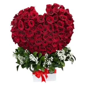 Corazon 3D de 100 rosas en Cali ref 105