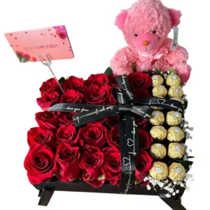 Detalles en Cali: Rosas, Peluche y Ferreros Rocher ref 126