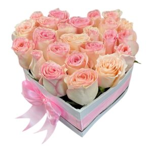 Corazon de Rosas Rosadas en Cali ref 142