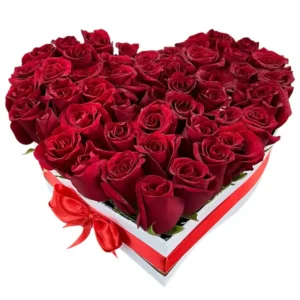 50 Rosas en Forma de Corazon en Cali ref 154