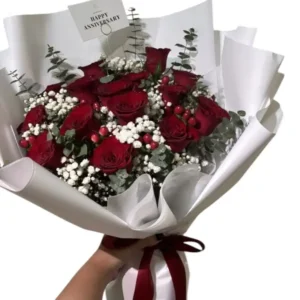 Ramo de Rosas con Eucalipto en Cali ref 156