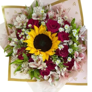 Ramo de Rosas con Astromelia ref 163