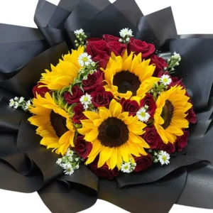 Ramo de Rosas con Girasoles en Cali ref 164