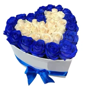 Corazon con Rosas Azules en Caliref 168