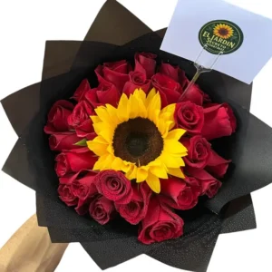 Ramo de Rosas con Girasol ref 170
