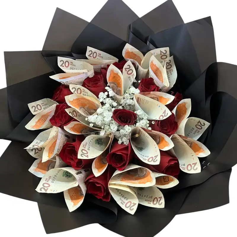 Ramo de Rosas con billetes en Cali ref 171