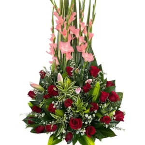 Arreglo Floral con Gladiolos y Lirios ref 177