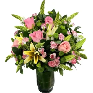 Florero con Lirios y Pompones ref 186